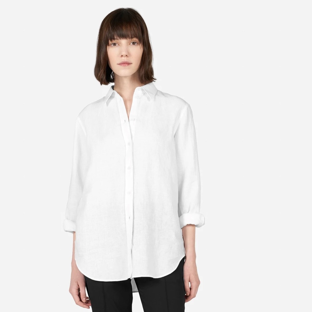 Everlane Relaxed Linen Shirt in White